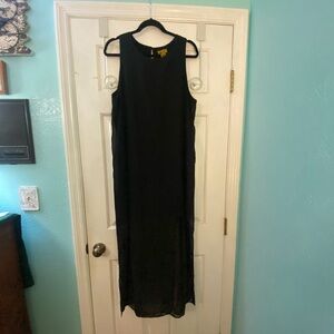Wrangler Black Sleeveless Maxi Dress